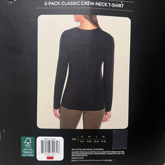 🏷️Banana Republic 2 Pack Soft Cotton Modal Blend Longsleeve Knit Tees Lightweig - Picture 3 of 3